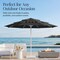 Best Choice Products 10ft 3-Tier Patio Umbrella White Pole, Outdoor Market Umbrella Steel Pole